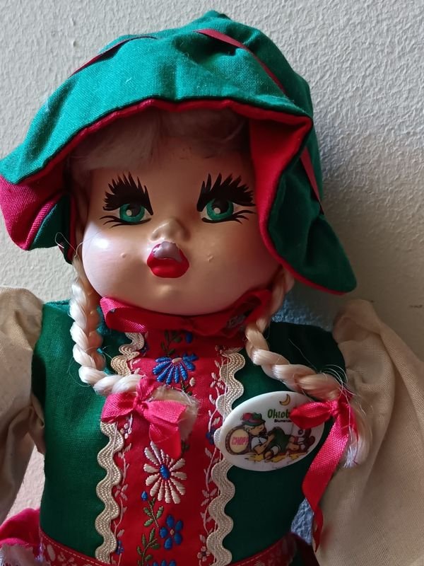 Par de Muñecas Alemanas/Bávaras Vintage de Mediados del Siglo XX - imagen 6