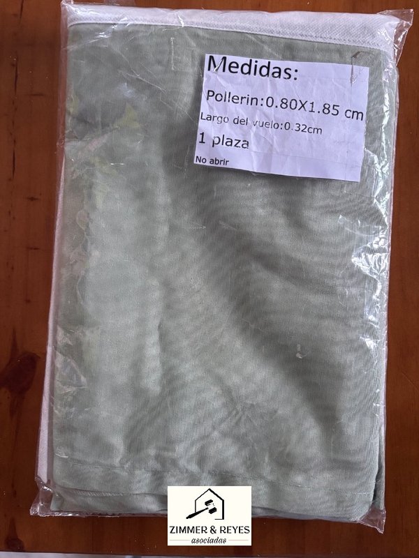 Cubre Sommier Pollera Verde Oliva 1 Plaza Nuevo