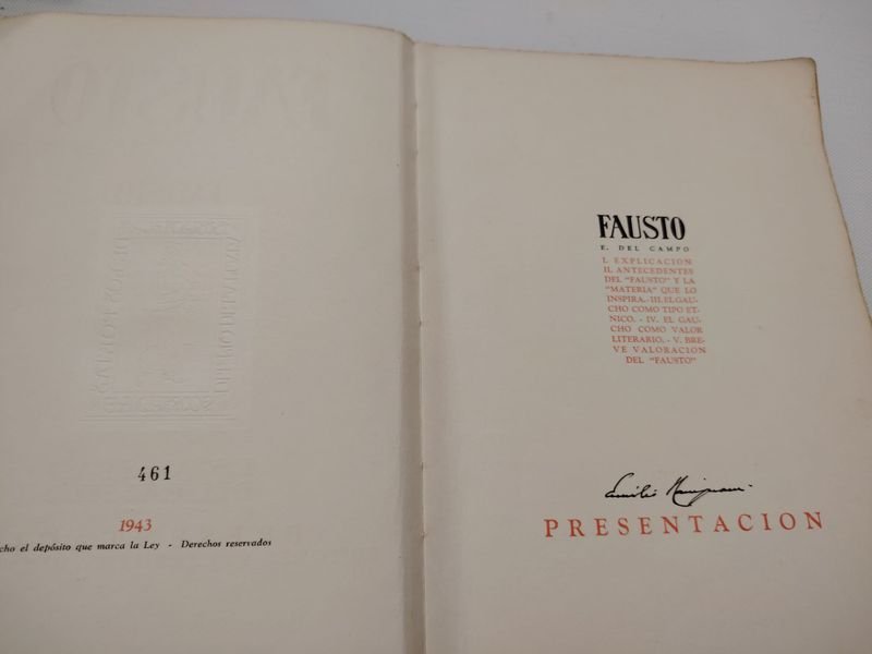 Libro Fausto Edición 1943 - imagen 2