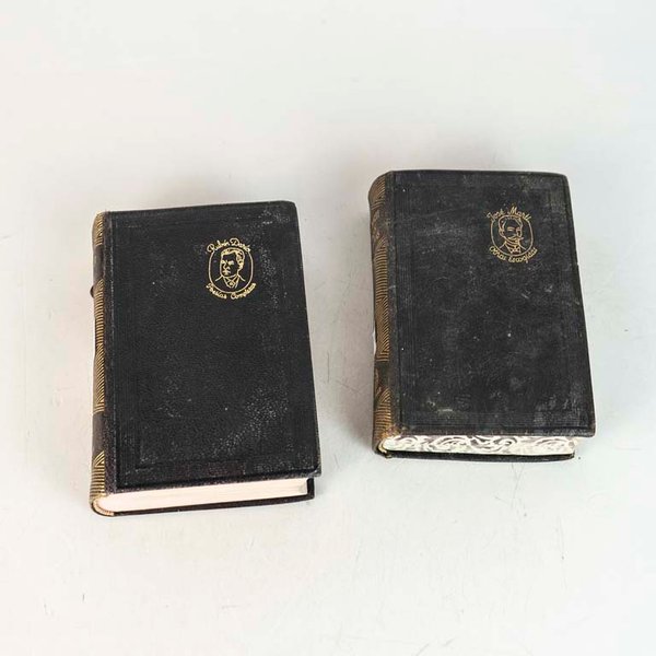 2 Libros Antiguos de Rubén Darío y José Martí, Tapa de Cuero Dorado - imagen 1