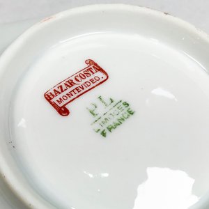 Cinco Coquillas de Porcelana Francesa Limoges Blancas Florales - imagen 5