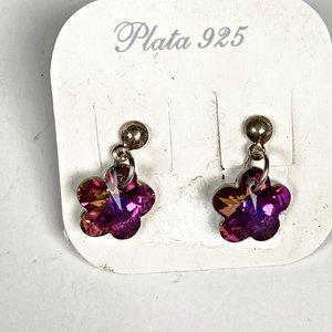 Dos Pares de Caravana de Plata 925 con Cristales - imagen 3