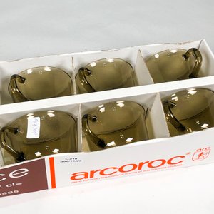 Juego de 12 Tazas y Platitos Arcoroc "Calice" Vidrio Templado - imagen 4