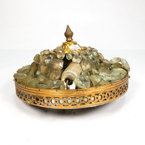 Plafon de Techo Vintage en Bronce con Cristales Facetados - imagen 3
