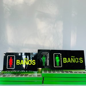 Lote de 5 Carteles LED para Baños - imagen 1
