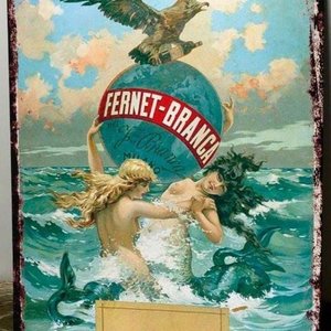 Lote siguiente: Cartel Decorativo Chapa "Fernet Branca 1904" Sirenas Águila 28x19 cm
