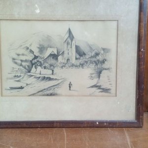 Lote siguiente: lapiz poblado de montaña