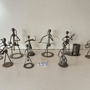 Adornos de Metal Pulido: Orquesta Sinfónica de 9 Figuras - imagen 2