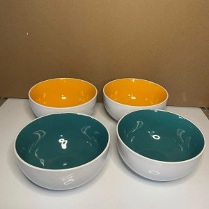 Lote de 4 Bols con Interior Amarillo y Verde - imagen 2