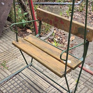 Hamaca Doble Infantil de Metal y Madera con Asientos Pintados - imagen 5