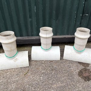 3 Conectores de PVC en Forma de T para Desagüe - imagen 2