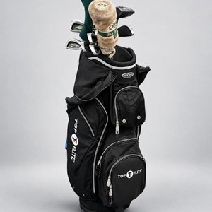 Lote siguiente: Bolso de Golf Top Flite con 10 Palos Callaway, Carrito y Accesorios