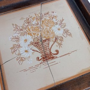 Mesa de Bar con Ruedas y Cerámicas Decorativas - imagen 6