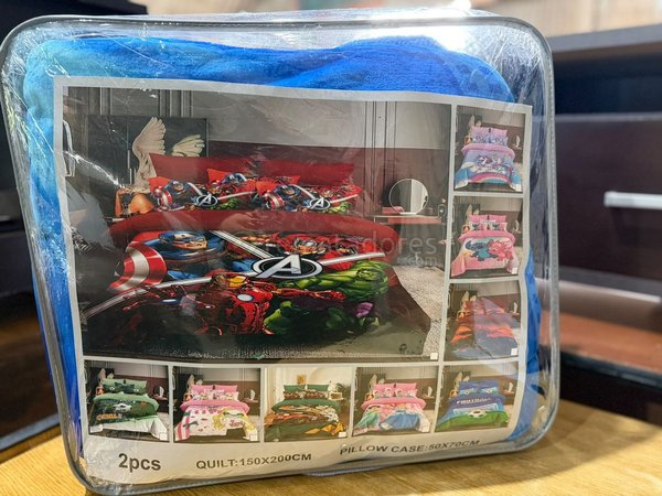 Juego de Cama Infantil con Personajes de Superhéroes y Dibujos Animados
