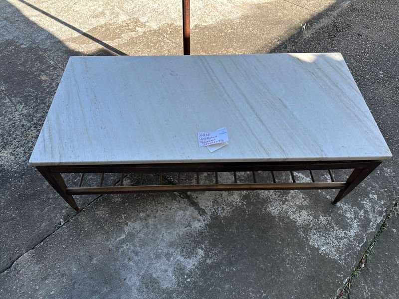 Mesa Ratona con tapa de mármol, estilo americano - imagen 2