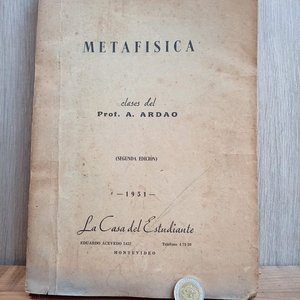 Lote siguiente: Libro "Metafísica" Escrito a Máquina por el Prof. A. Ardao - Montevideo 1951