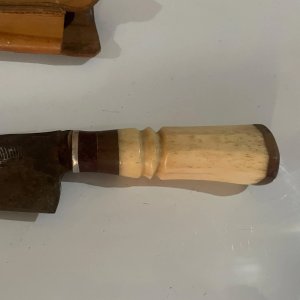 Cuchillo Criollo Tatu con Hoja de Tijera de Tusar y Cabo de Hueso - imagen 3