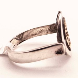 Anillo de Plata y Oro con Piedra Central - imagen 2