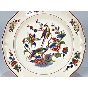 Plato Llano Beige Villeroy & Boch "Phoenix" con Aves y Flores - imagen 3