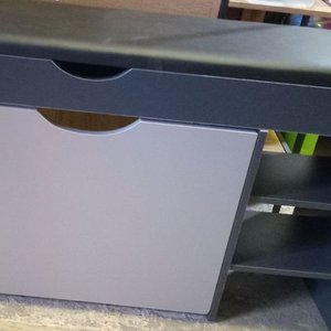 Zapatera Banco Organizador de Madera y Tela Negro - imagen 2