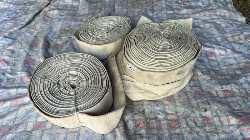 Lote siguiente: Manguera de incendios blanco, 3 rollos