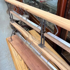 Antiguo Portarrollos de Mostrador para Papel de Envolver - Madera y Hierro - imagen 8