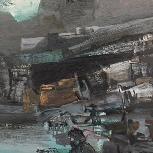 Pintura "Higo Nantes" Acrílico sobre Fibra con Marco Plateado - imagen 7