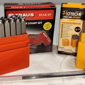 Juego de Puntas Metálicas para Estampar Letras y Números Straus y Hoteche - imagen 2