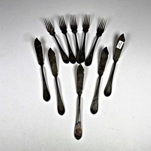 Lote anterior: Diez Cubiertos para Pescado Eberle de Metal Plateado