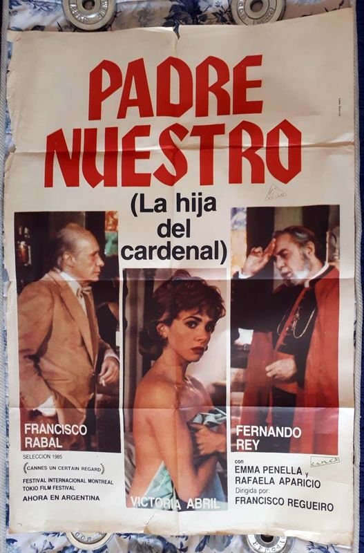 Poster Original "Padre Nuestro (La Hija del Cardenal)" - Francisco Rabal, 1985