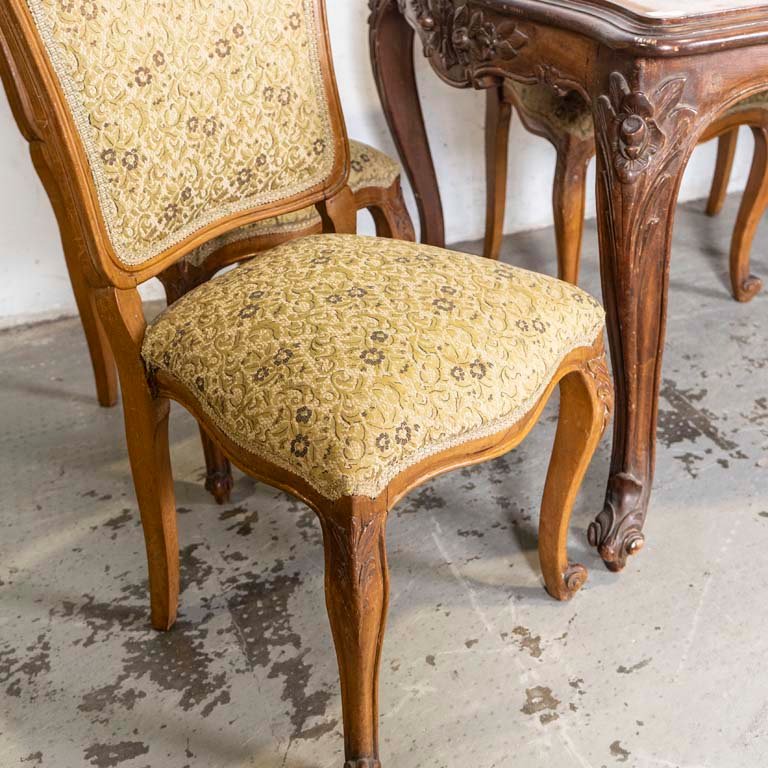 Mesa de comedor Luis XV estilo con sillas tapizadas - imagen 2