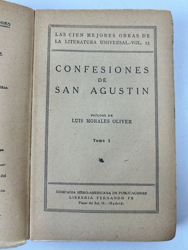 Confesiones de San Agustín - 2 tomos - Madrid - imagen 2
