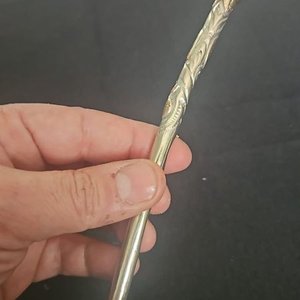 Bombilla Curva de Plata y Oro Martinez Hermano para Mate - imagen 4