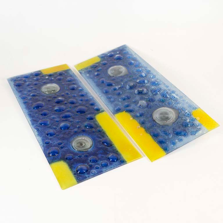 Lote siguiente: Placas de vidrio Agueda Dicancro - Medidas: 65x27,5cm
