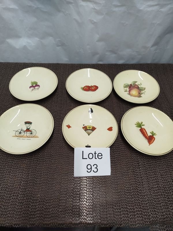Lozur Platos Decorativos Beige para Postre - Set de 6 Unidades