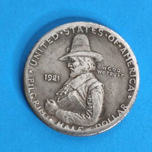Réplica de Moneda Antigua "Pilgrim Tercentenary Celebration 1920-1921" - imagen 2