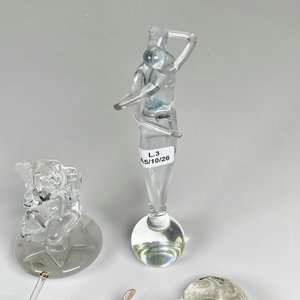 Lote de 4 figuras de cristal: elefantes, góndola y pareja bailando - imagen 3