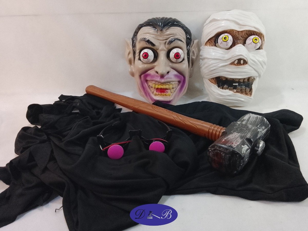 Máscaras de Halloween y Disfraz Infantil con Martillo