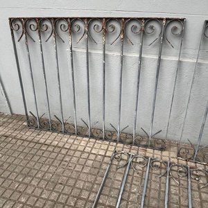 3 Tramos de Reja de Hierro Forjado Grises - imagen 3