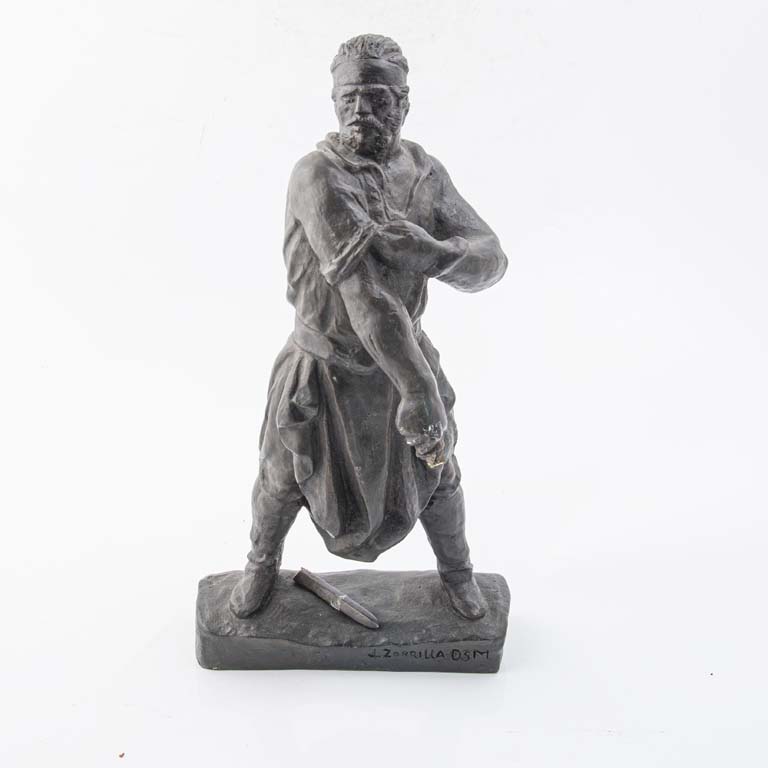 José Luis Zorrilla de San Martín. Gaucho desafiante. Bronce, alto 31 cm.