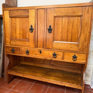 Alacena Antigua de Madera con Puertas y Cajones - imagen 8