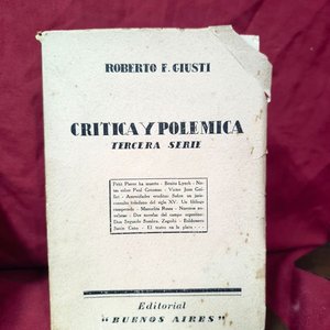 Libro Crítica y Polémica de Roberto F. Giusti (1927) - imagen 1