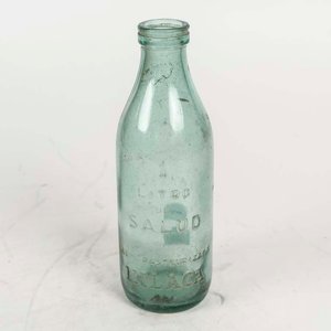 Botella de Vidrio Antigua Inlaca para Leche Pasteurizada - imagen 1