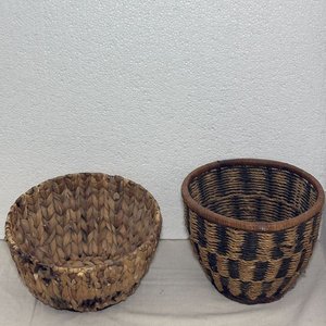 Juego de Cestas y Canastos de Mimbre y Fibra Natural - imagen 8