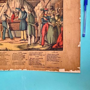 Lámina Francesa Antigua "Le Moulin Merveilleux" - Tema Satírico y Folclórico - imagen 4