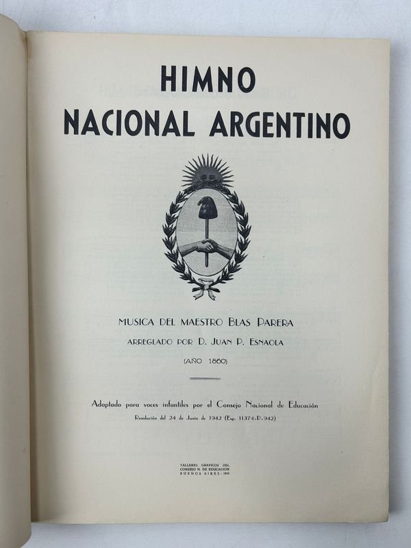 Libros musicales antiguos de Himnos Nacionales y Canciones Escolares - imagen 5