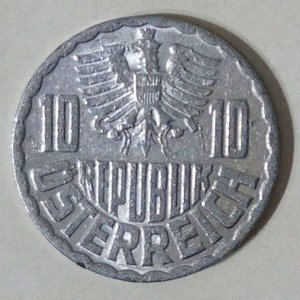 Lote anterior: Moneda de 10 Groschen de Austria, 1977