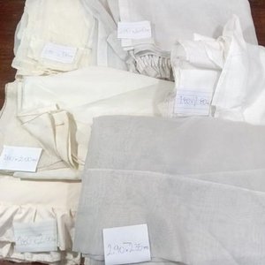 Lote de 6 Cortinas Blancas y Crudas con Diversas Texturas y Medidas - imagen 7