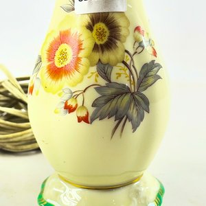 Lámpara de Mesa Porcelana Bavaria Beige Floral con Pantalla - imagen 2