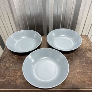 Lote de 3 Platos Hondos de Porcelana Azul Grisáceo - imagen 3
